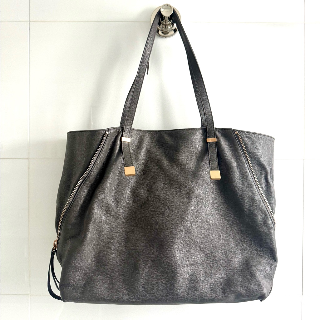 Joie Zip Tote Bag In Grey Leather